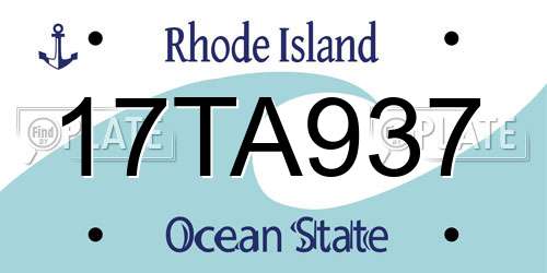 17TA937 Rhode Island License Plate