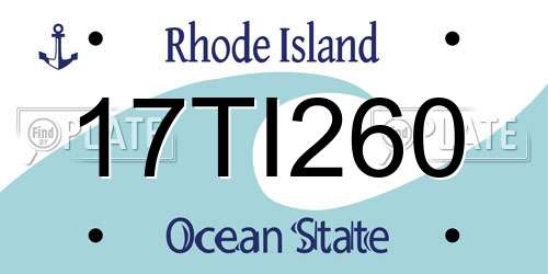 17TI260 Rhode Island License Plate