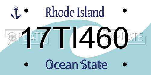 17TI460 Rhode Island License Plate