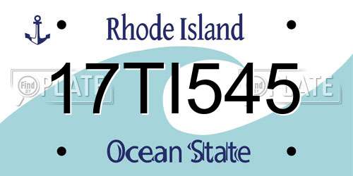 17TI545 Rhode Island License Plate