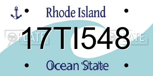 17TI548 Rhode Island License Plate
