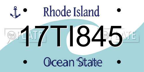 17TI845 Rhode Island License Plate