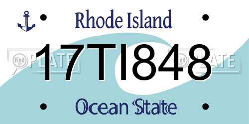 17TI848 Rhode Island License Plate