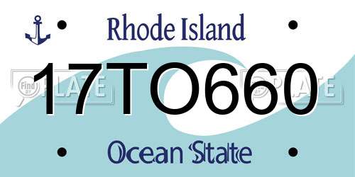 17TO660 Rhode Island License Plate