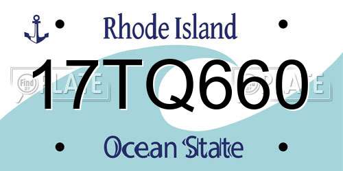 17TQ660 Rhode Island License Plate