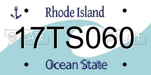 17TS060 Rhode Island License Plate