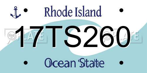 17TS260 Rhode Island License Plate