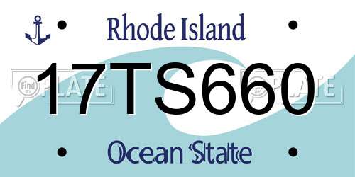17TS660 Rhode Island License Plate