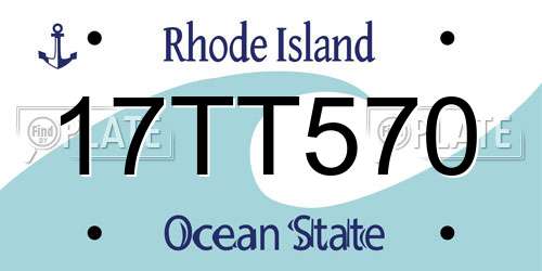 17TT570 Rhode Island License Plate