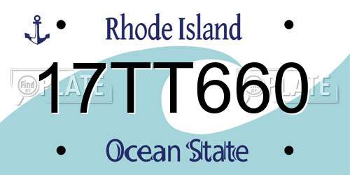 17TT660 Rhode Island License Plate