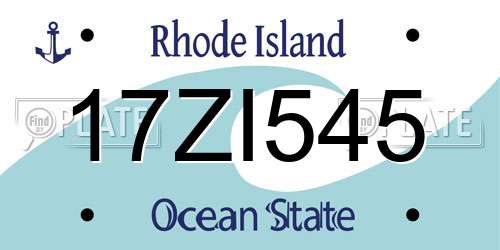 17ZI545 Rhode Island License Plate