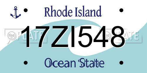 17ZI548 Rhode Island License Plate