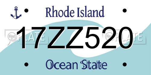 17ZZ520 Rhode Island License Plate