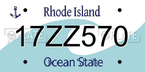 17ZZ570 Rhode Island License Plate
