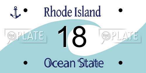 18 Rhode Island License Plate