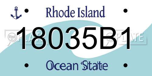 18035B1 Rhode Island License Plate