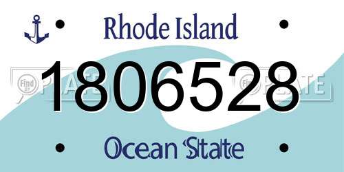 1806528 Rhode Island License Plate