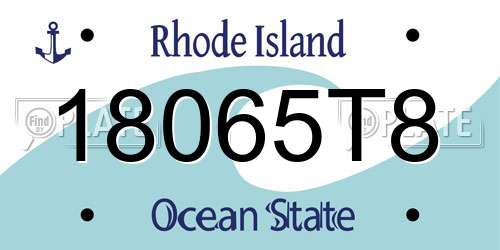 18065T8 Rhode Island License Plate