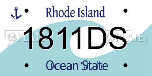 1811DS Rhode Island License Plate