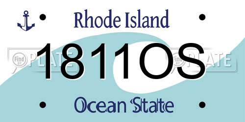 1811OS Rhode Island License Plate