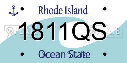 1811QS Rhode Island License Plate