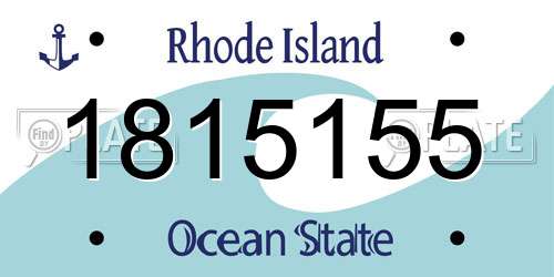 1815155 Rhode Island License Plate