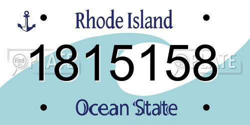 1815158 Rhode Island License Plate