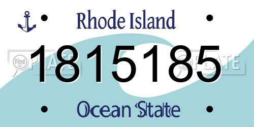 1815185 Rhode Island License Plate