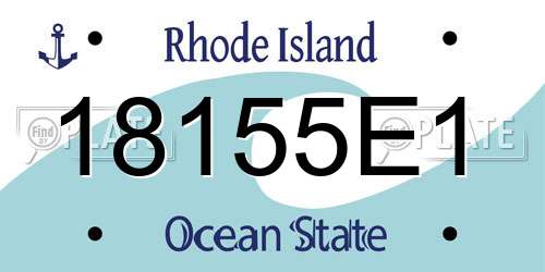 18155E1 Rhode Island License Plate