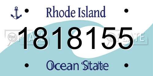 1818155 Rhode Island License Plate