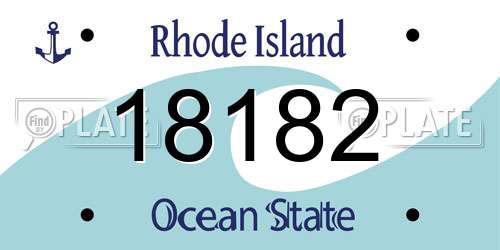 18182 Rhode Island License Plate