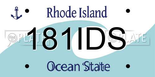 181IDS Rhode Island License Plate