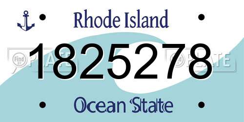 1825278 Rhode Island License Plate