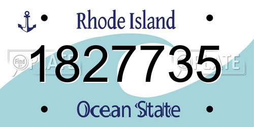 1827735 Rhode Island License Plate