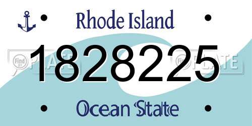 1828225 Rhode Island License Plate