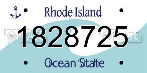 1828725 Rhode Island License Plate