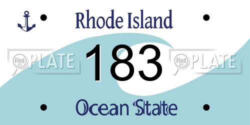 183 Rhode Island License Plate