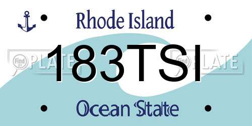 183TSI Rhode Island License Plate