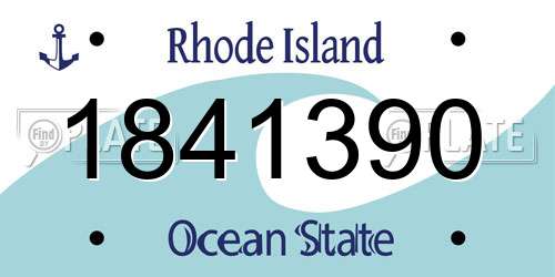 1841390 Rhode Island License Plate