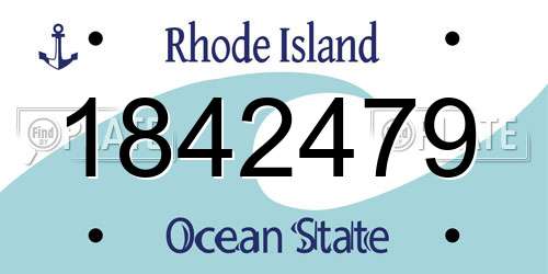 1842479 Rhode Island License Plate