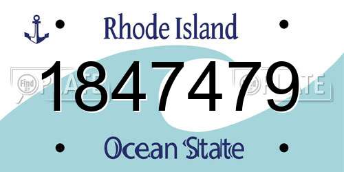 1847479 Rhode Island License Plate