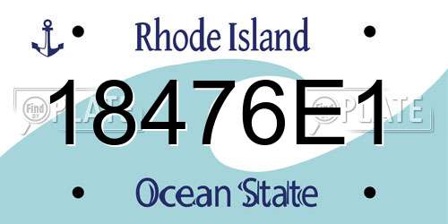 18476E1 Rhode Island License Plate