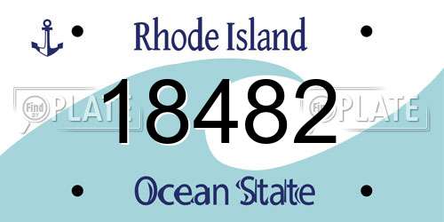 18482 Rhode Island License Plate