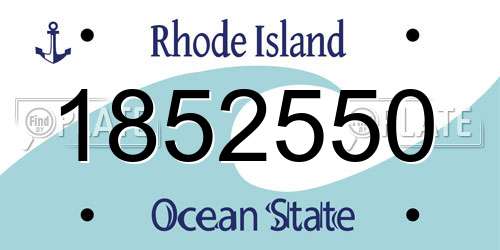 1852550 Rhode Island License Plate