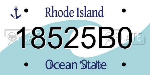18525B0 Rhode Island License Plate