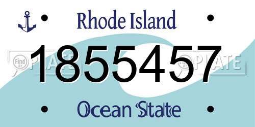 1855457 Rhode Island License Plate