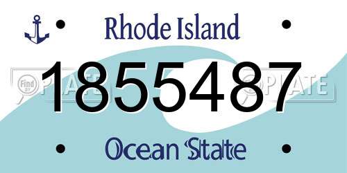1855487 Rhode Island License Plate