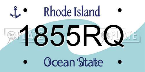 1855RQ Rhode Island License Plate