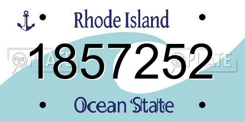 1857252 Rhode Island License Plate