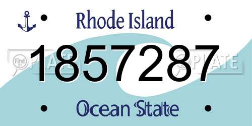 1857287 Rhode Island License Plate